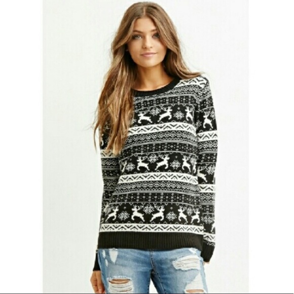 forever 21 reindeer sweater